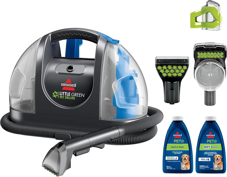 Corded spot cleaner with strong suction for upholstery, car interior, and carpet stains Corded spot cleaner with strong suction for upholstery, car interior, and carpet stains